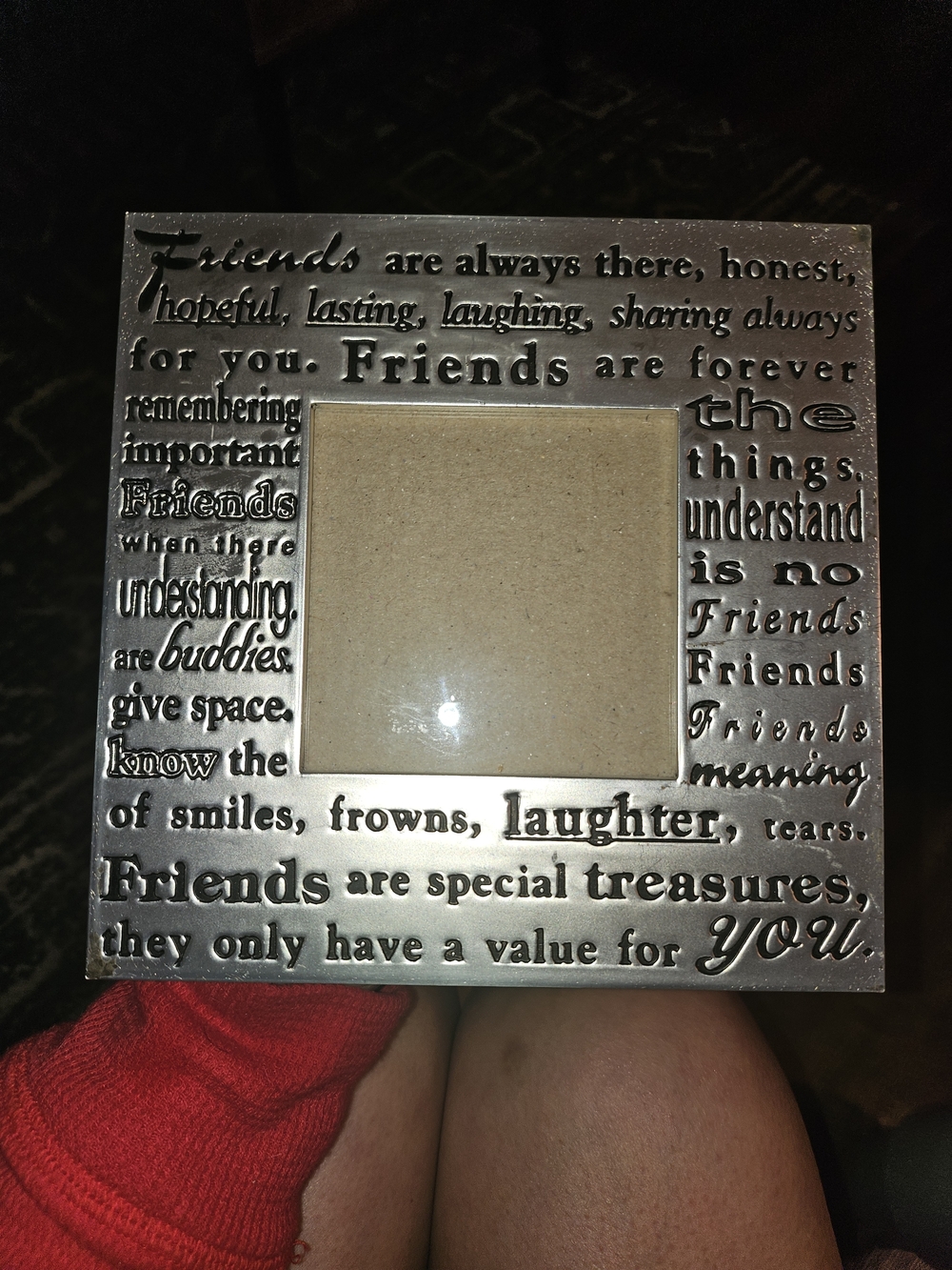 Friends Sentiment Silver Picture Frame